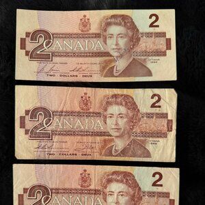 Canada 1986 $2 Banknote – Birds of Canada Series – Vintage Currency